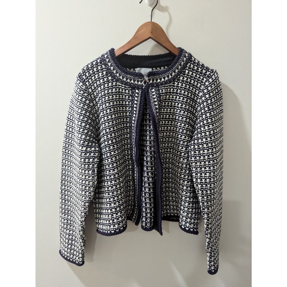 Pure Collection Chunky Knit Cardigan Sweater